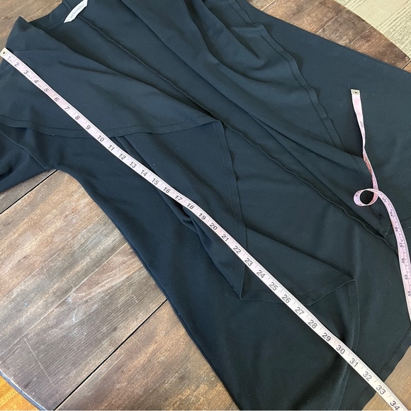 Soft Surroundings Open Front Black Cardigan Oversized Collar Size Small - Picture 10 of 10